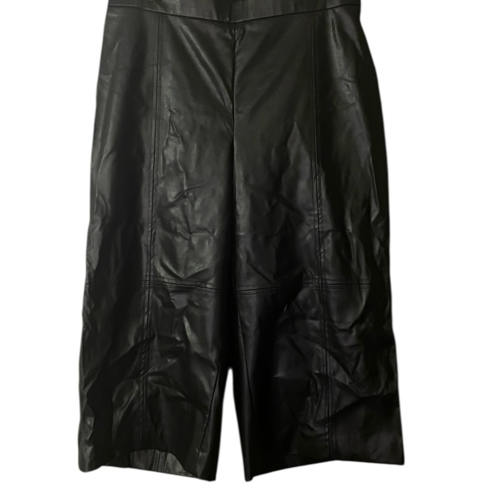 Catherines‎ Black Faux Leather Ankle Cropped Pants